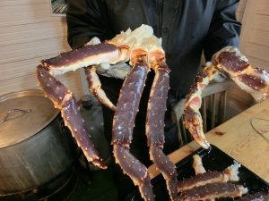 Hubbeltopf Königskrabben am Kjöllefjord