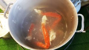 Hubbeltopf mit Königskrabben